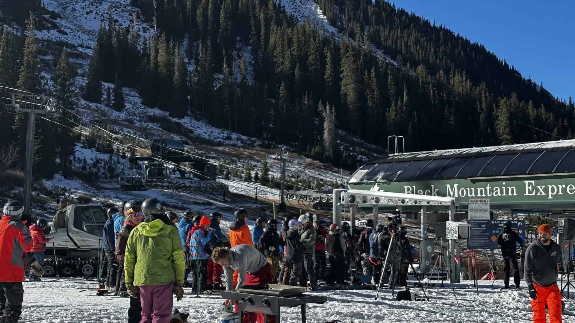 Opening day crowd at Arapahoe Basin.