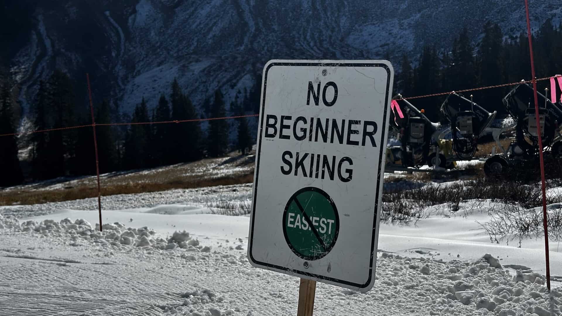There's no beginner ski terrain currently open at Arapahoe Basin.