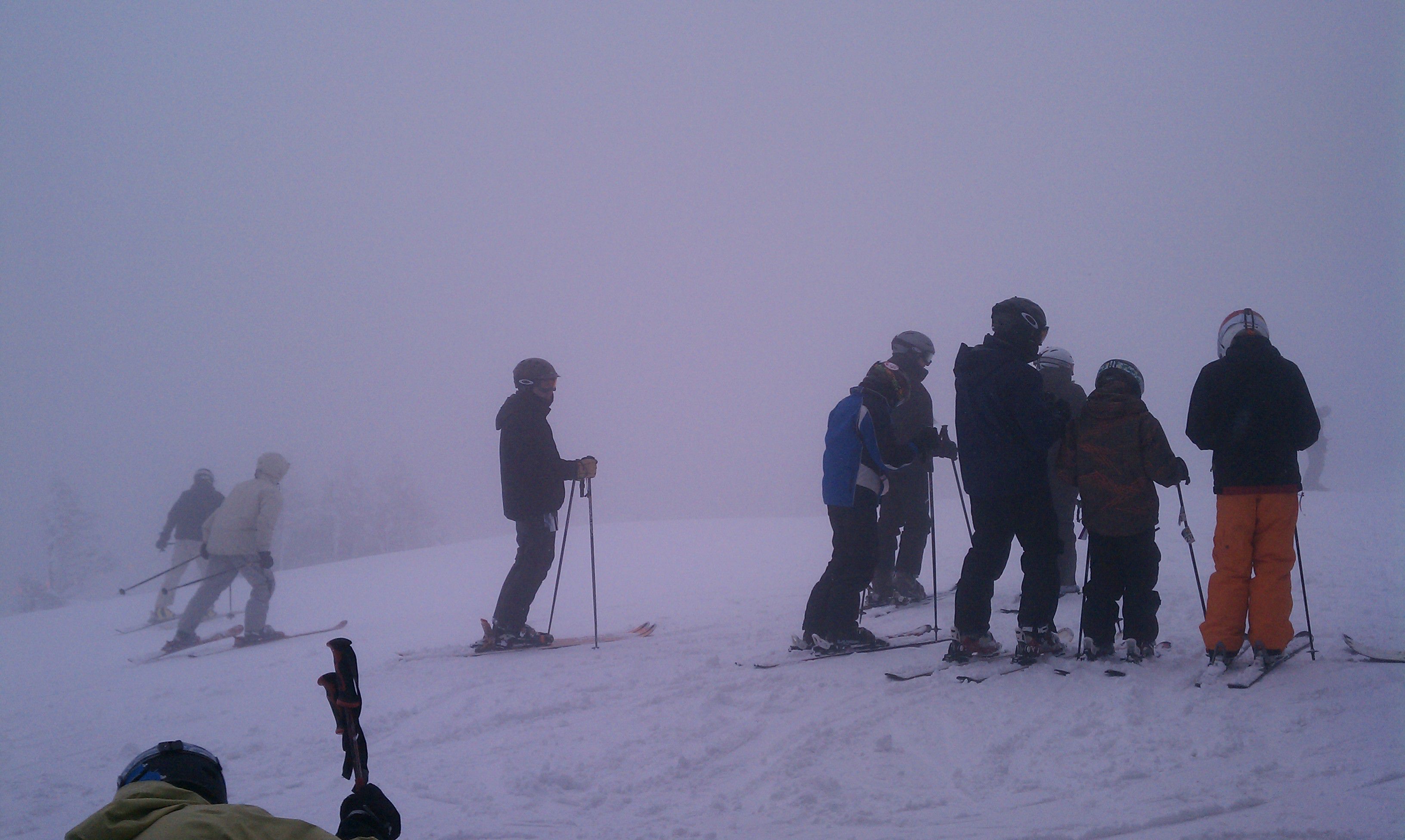 Socked in at the top