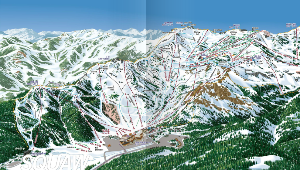 Squaw Valley Ski Resort Map Squaw Valley's New Trail Map | Named Runs For The First Time Ever |  Unofficial Networks