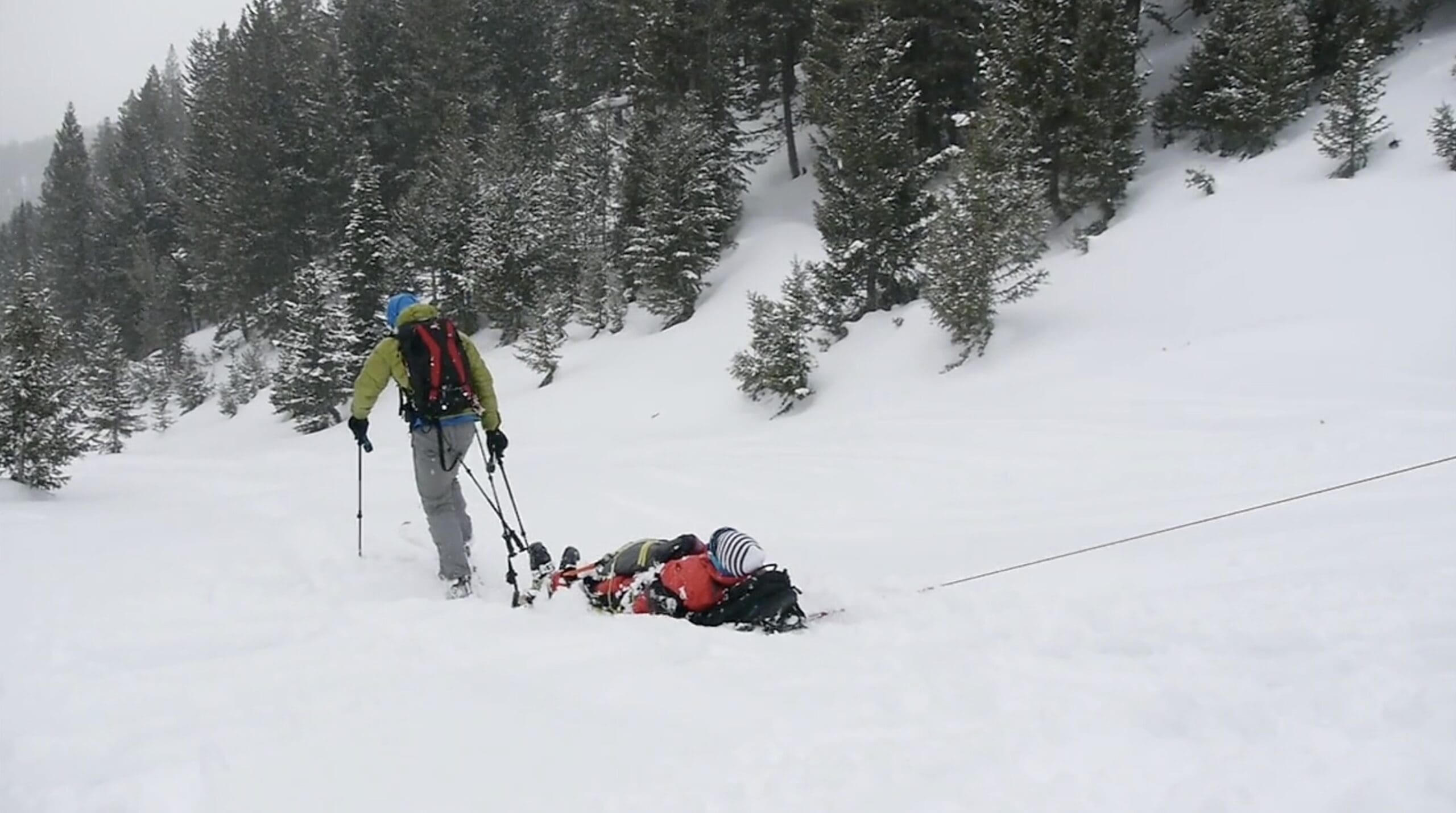 How To Build A Rescue Sled From Skis