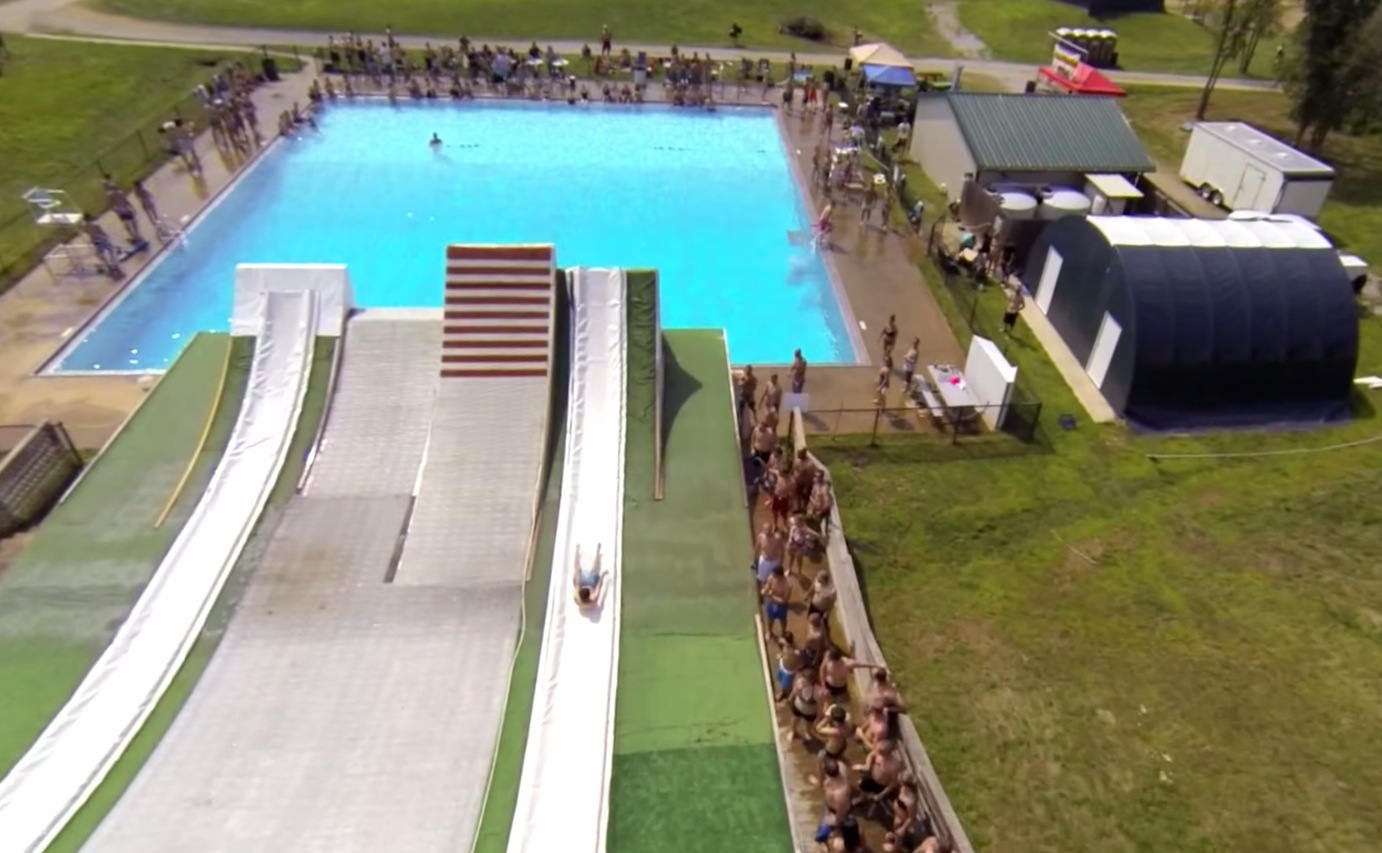 mountain slip and slide