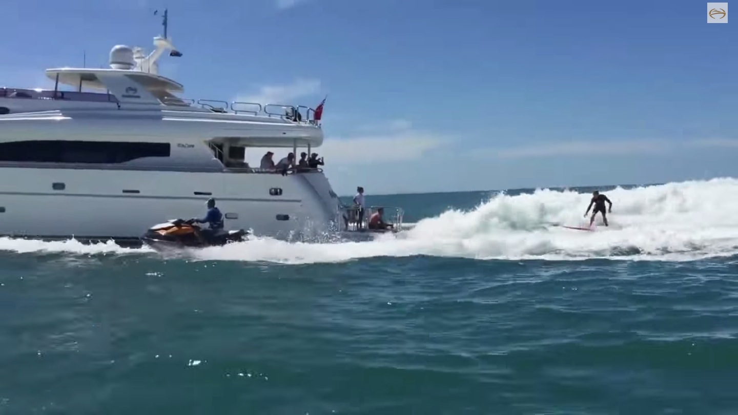 Baller Move…Wake Surfing Behind a 97ft Yatch Unofficial Networks
