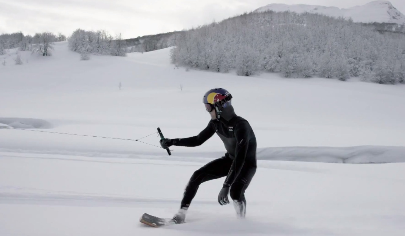 Winter Wake Skating….Pop Out of the Water, Make a Few Pow Turns