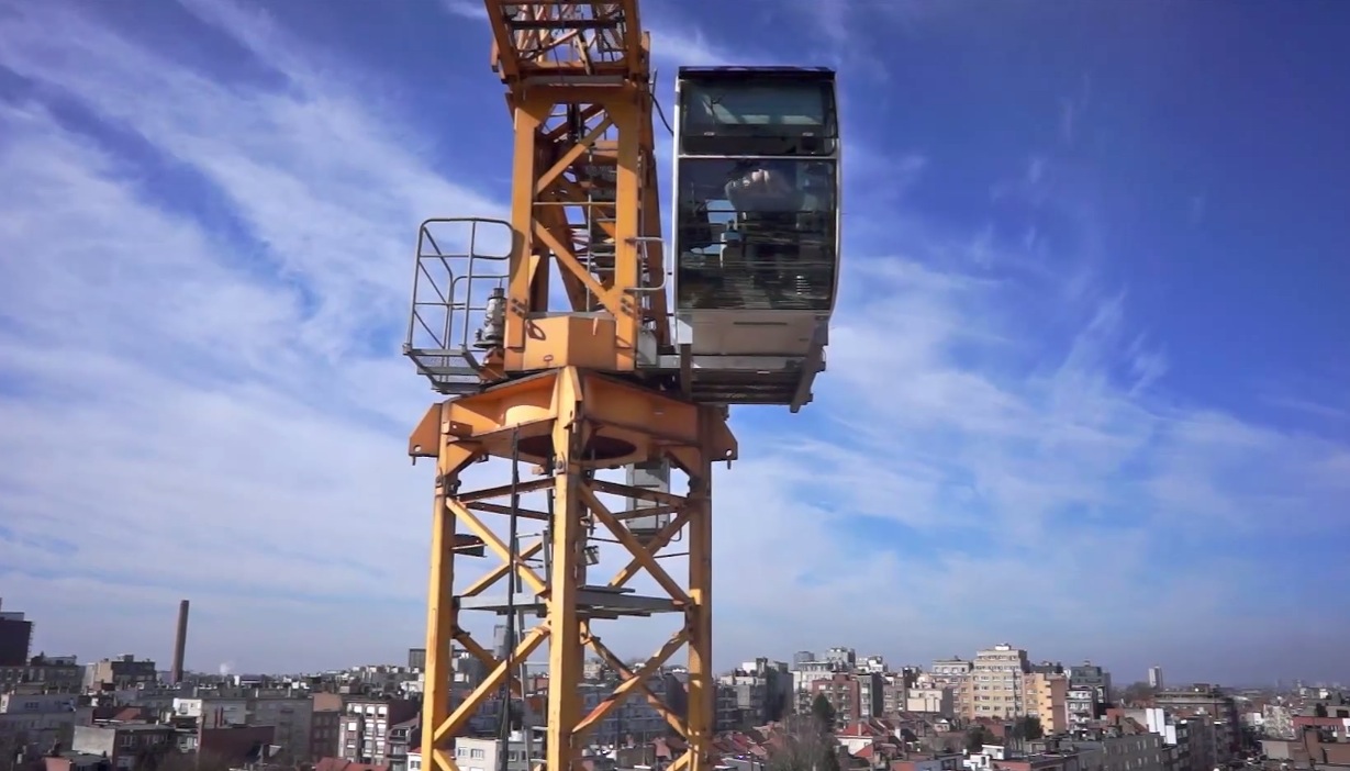 FUNNY: Crane Operator Moons a Nosey Drone