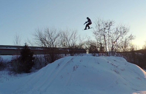 Kid Goes Too Big On Backyard Jump and Has Hilarious Reaction To Nasty Overshoot