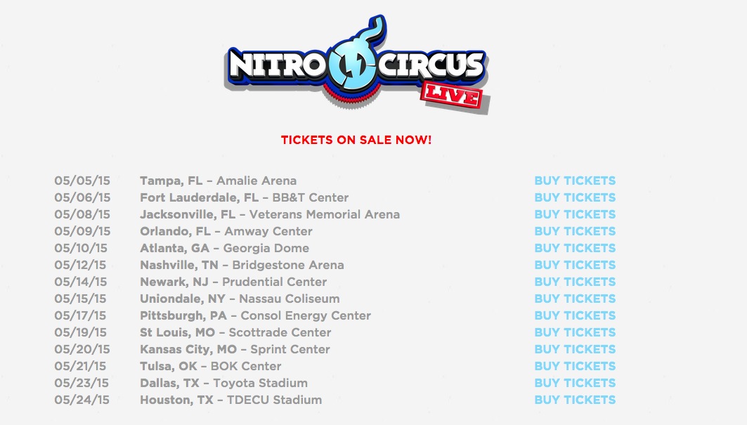 Nitro Circus North American Tour Starts Soon, Check Schedule HERE