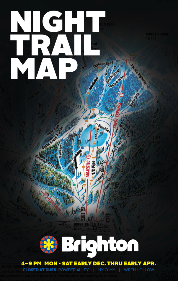 Night Skiing Map Unofficial Networks - Night Skiing Map 