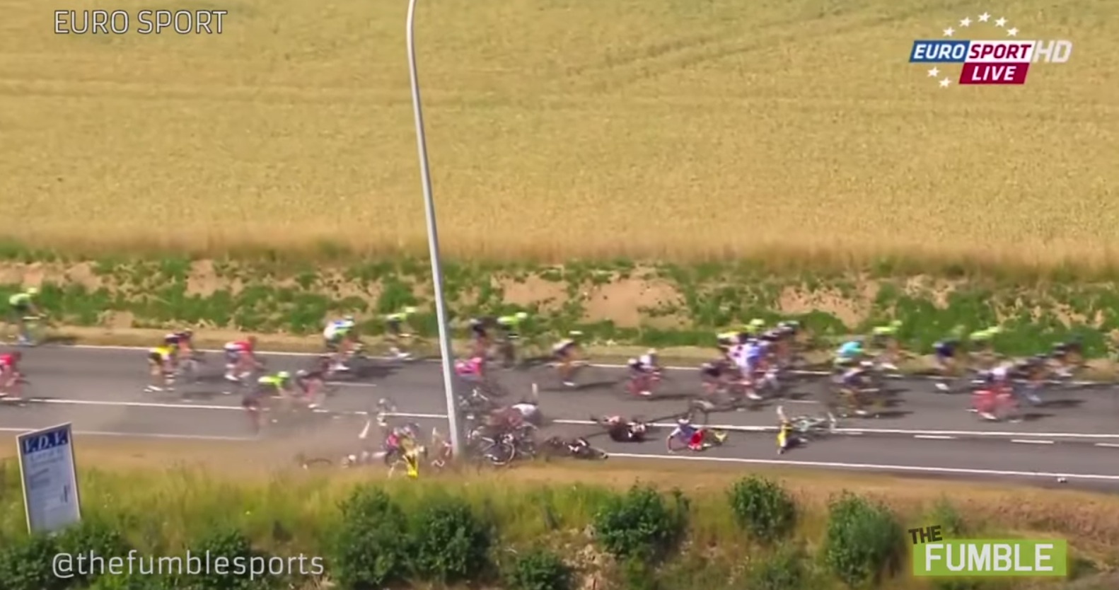 Video: 20 Riders Pile up in Massive Tour de France Crash | Unofficial ...