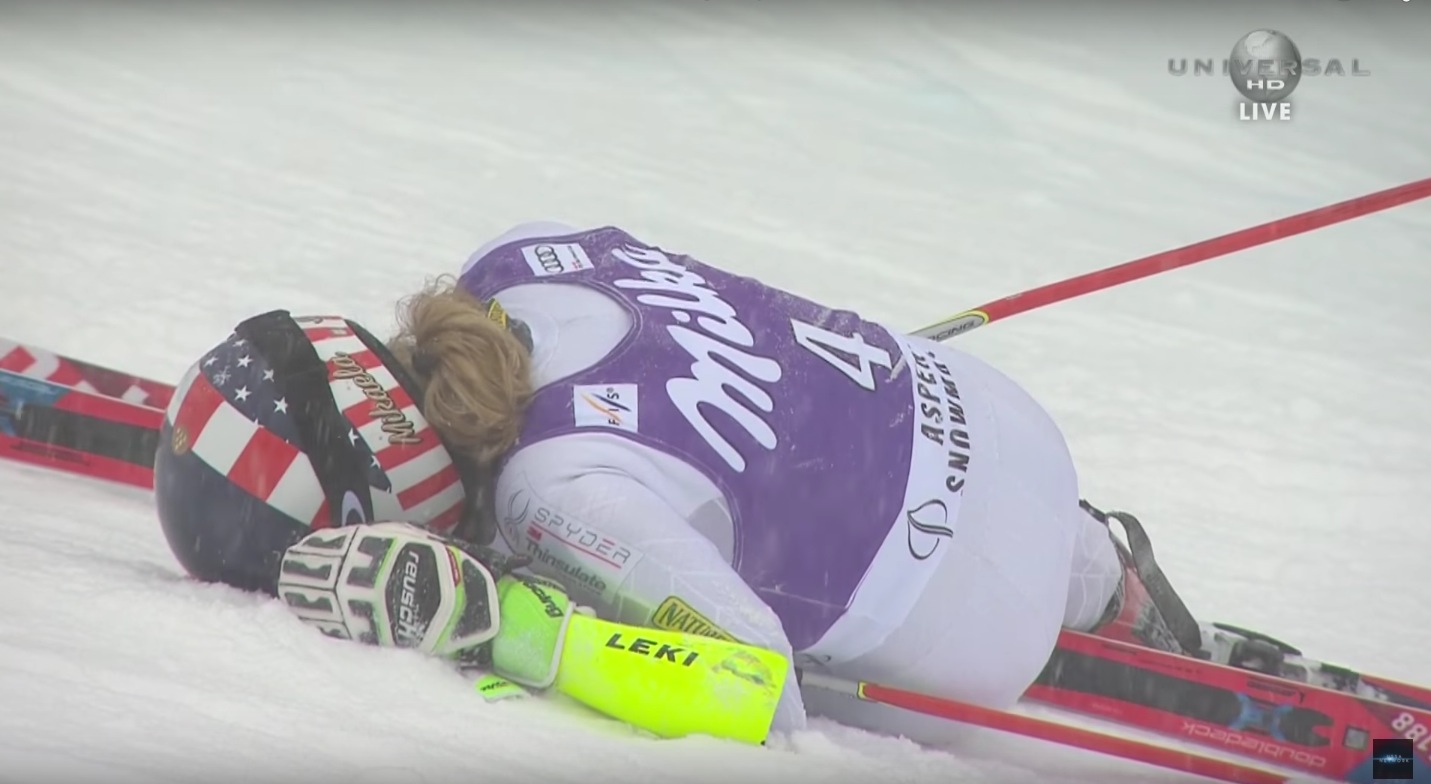 WATCH: Mikaela Shiffrin Crashes On Winning Run With 3 Gates To Go