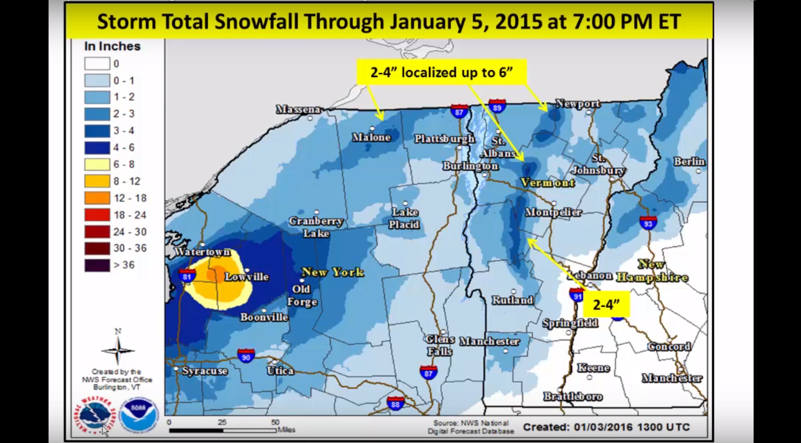 NOAA Up To 6″ of Snow for Vermont By Tuesday Unofficial Networks