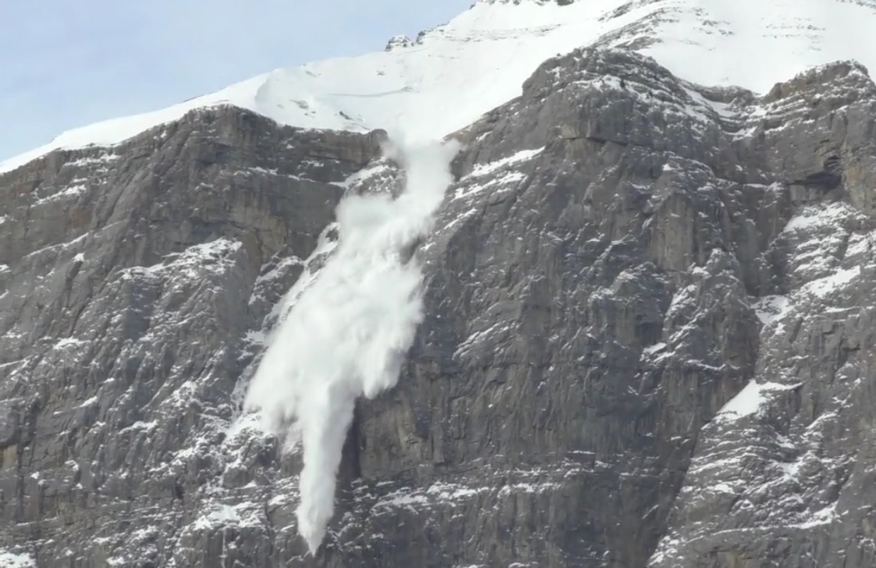 WATCH Canadian Avalanche Bomb Sends Snow Cascading Down Sheer Mountain