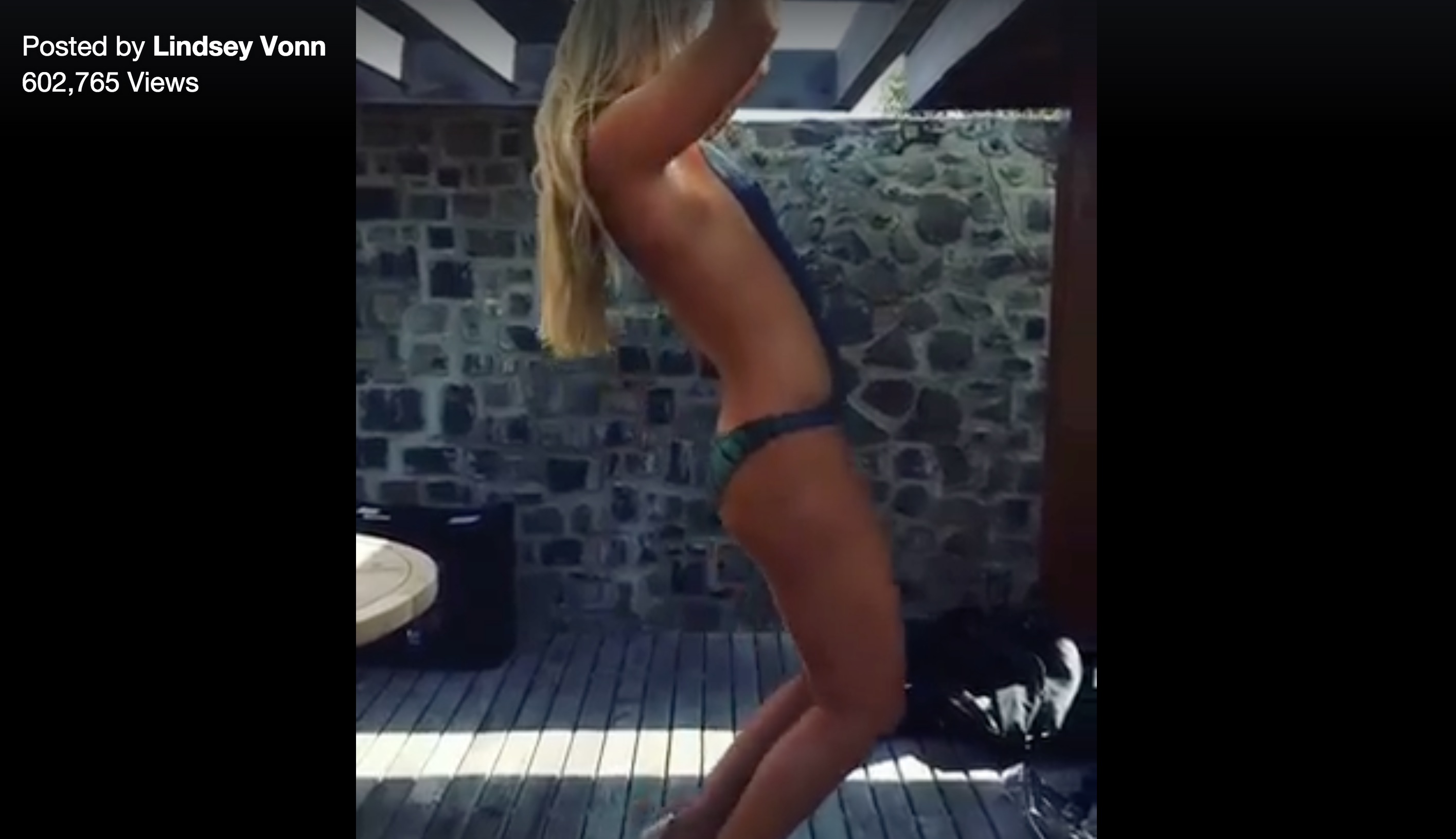 Lindsey Vonn crushes pull-ups in body paint on the set of 
