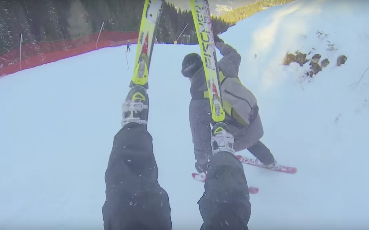 WATCH: Out of Control Skier Double Dropkicks Snowblader | Unofficial ...