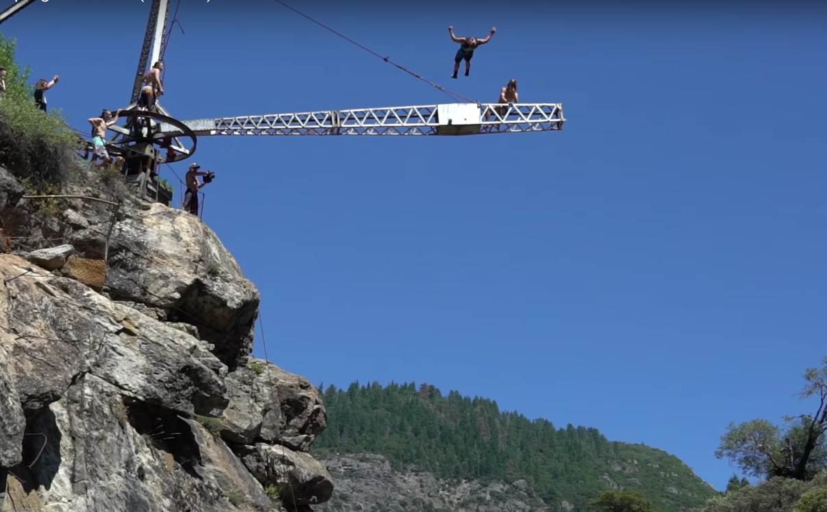 WATCH Gnarly 80ft Crane Jumping Session Northern California