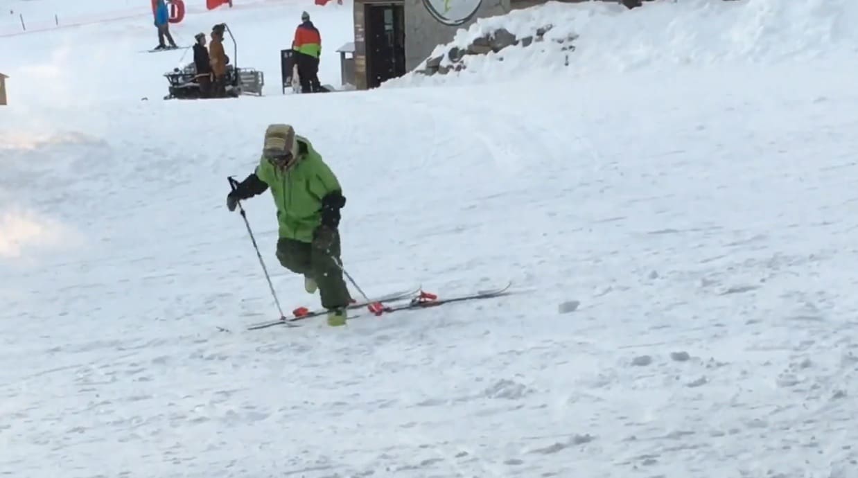 This Guy Is Way Too Drunk to Ski