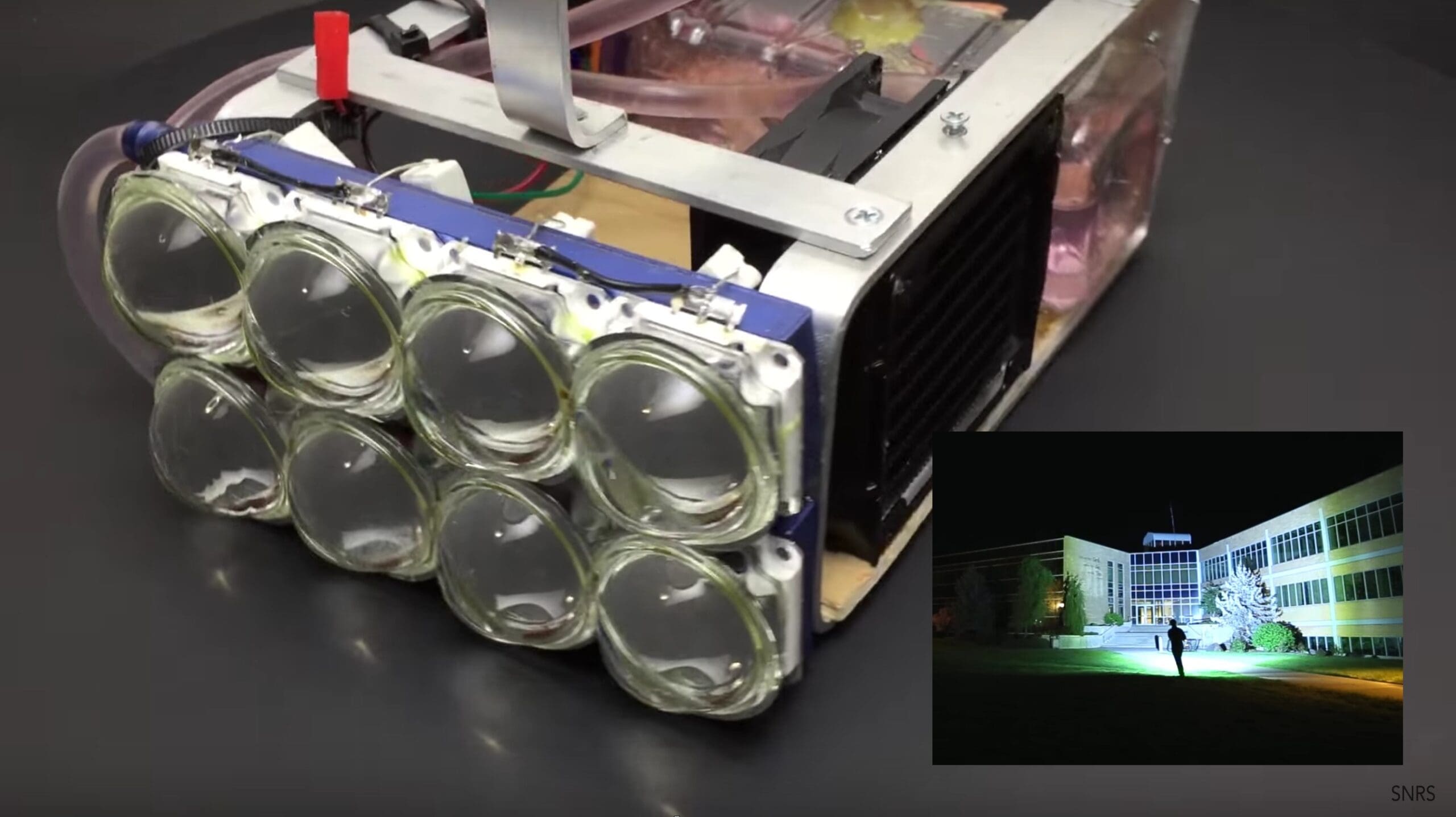 Dude Builds Water Cooled, 72,000 Lumen LED Flashlight The Results Are