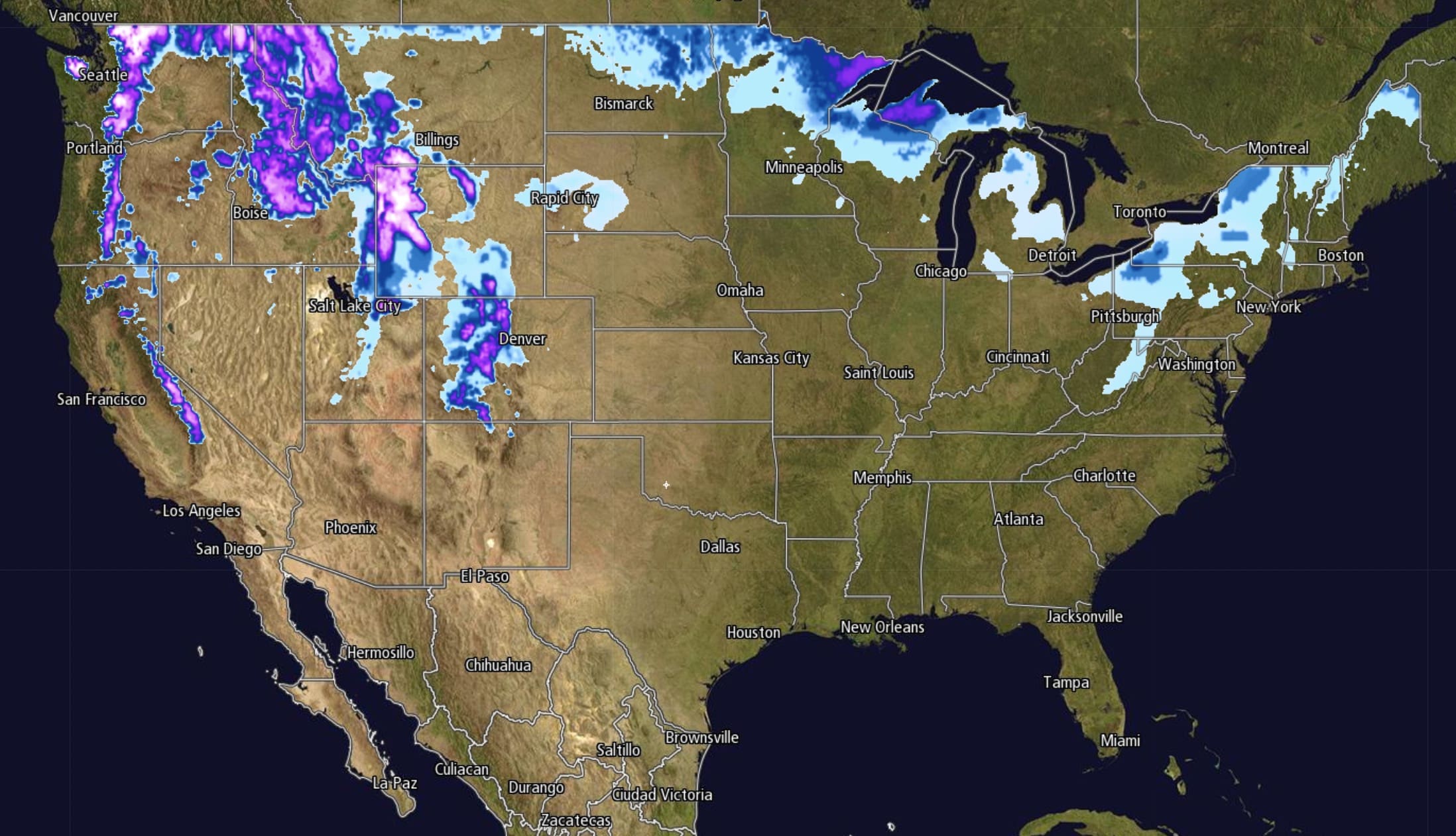 Map: Current Snow Cover Across The United States | Unofficial Networks