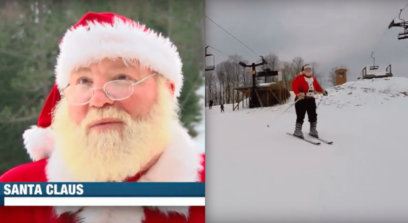 Santa Claus Spotted Skiing Michigan’s Upper Peninsula