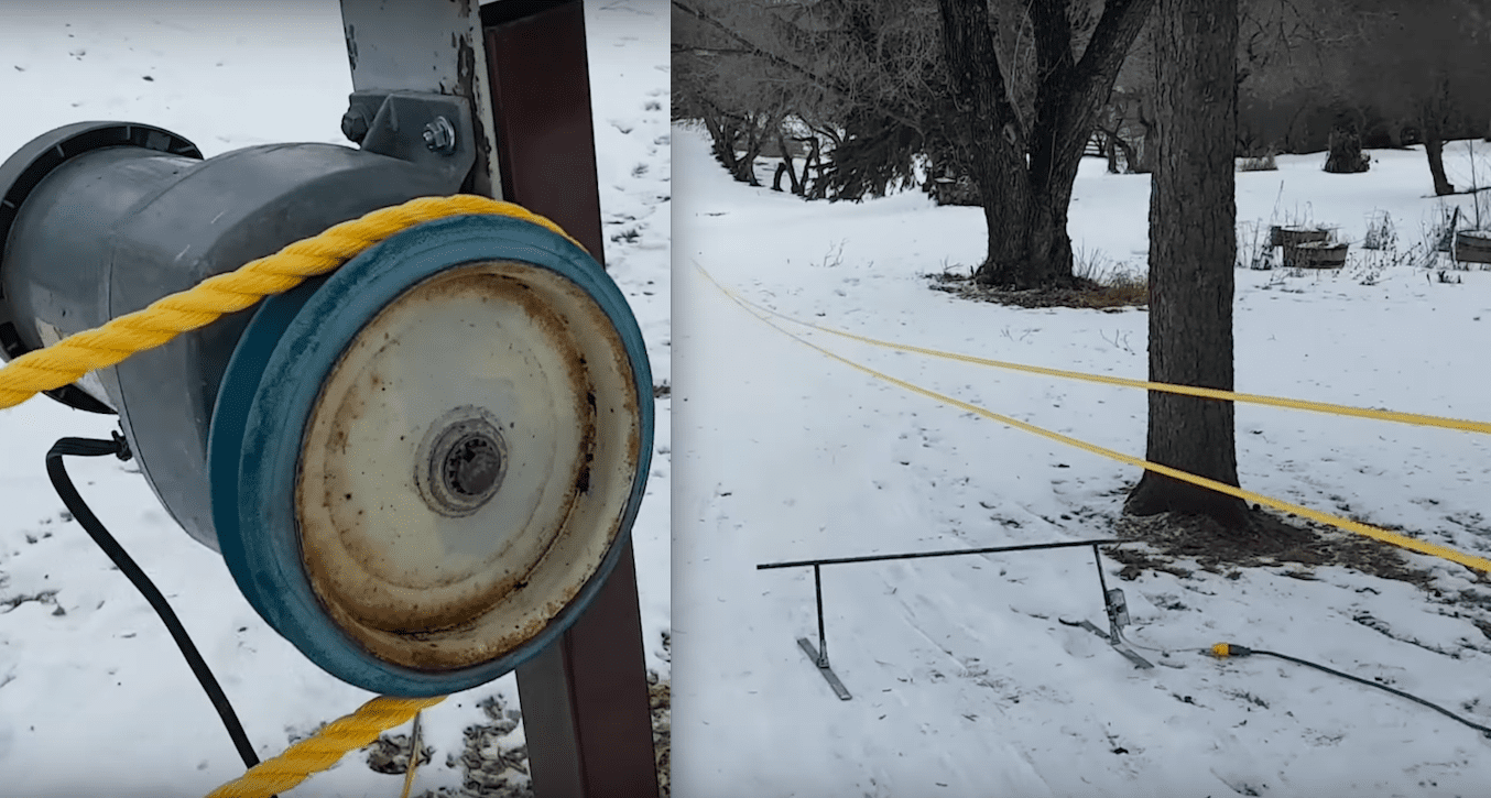 DIY Backyard Rope Tow Powered By BoatLift Motor