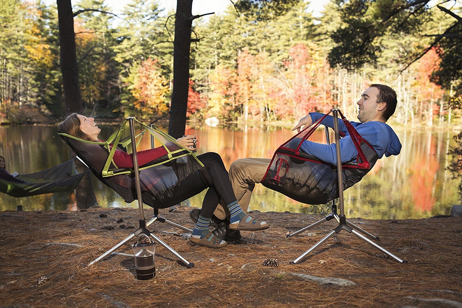 recliner luxury camp chair swinging camping chair