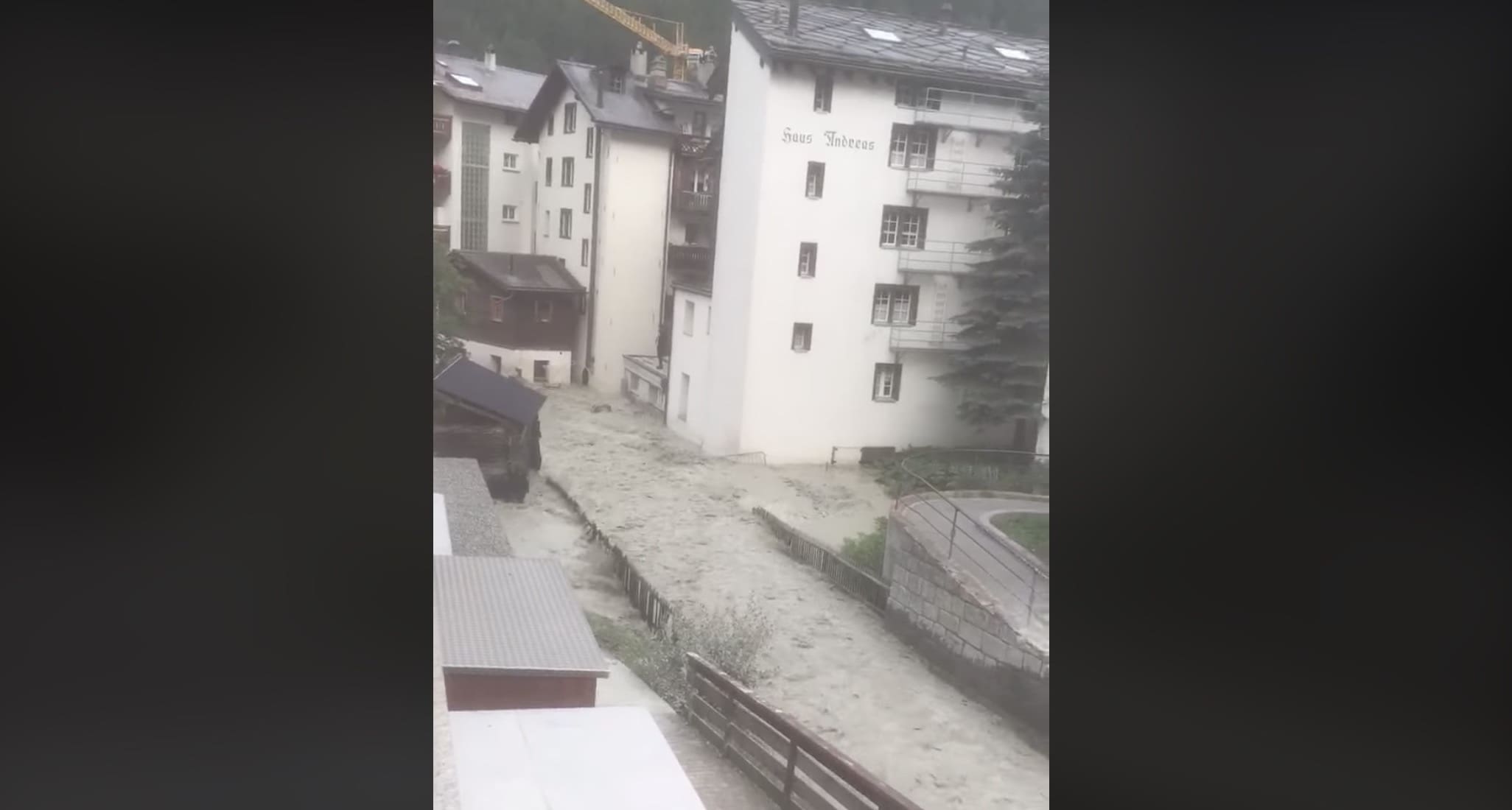 Zermatt Hit By Raging Flood From An Eruption Of A Glacier Pocket