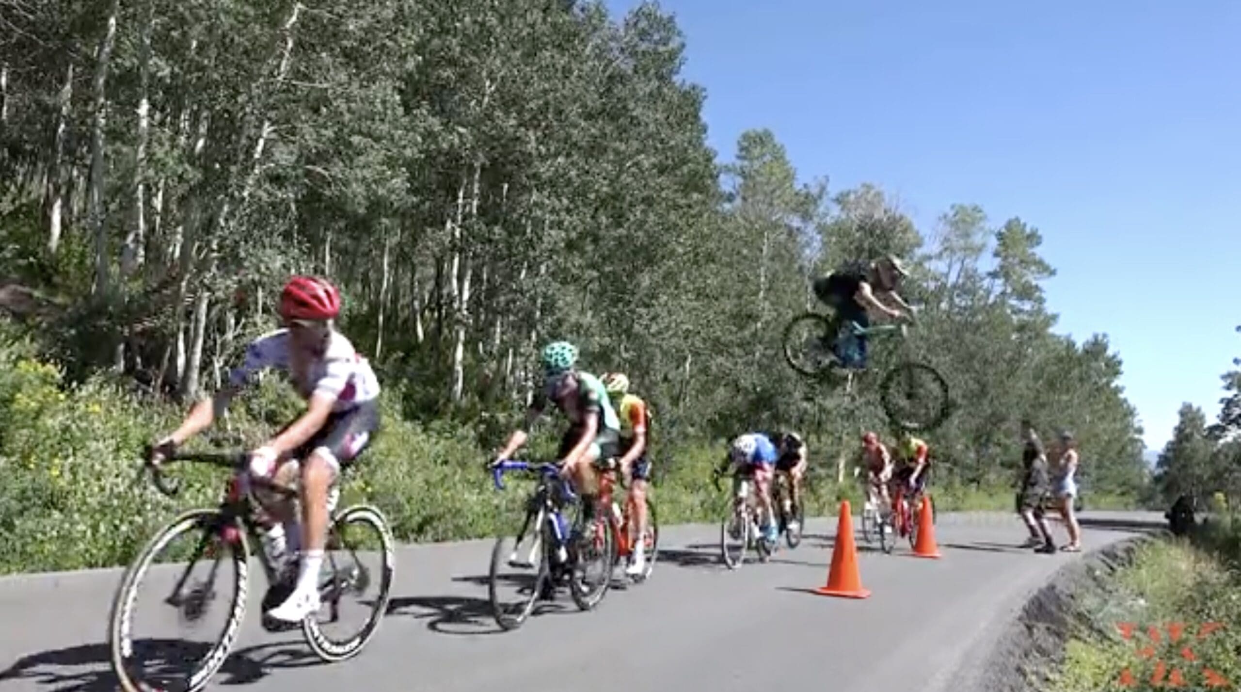 Mountain Biker Jumps The Tour De Utah. Unofficial Networks