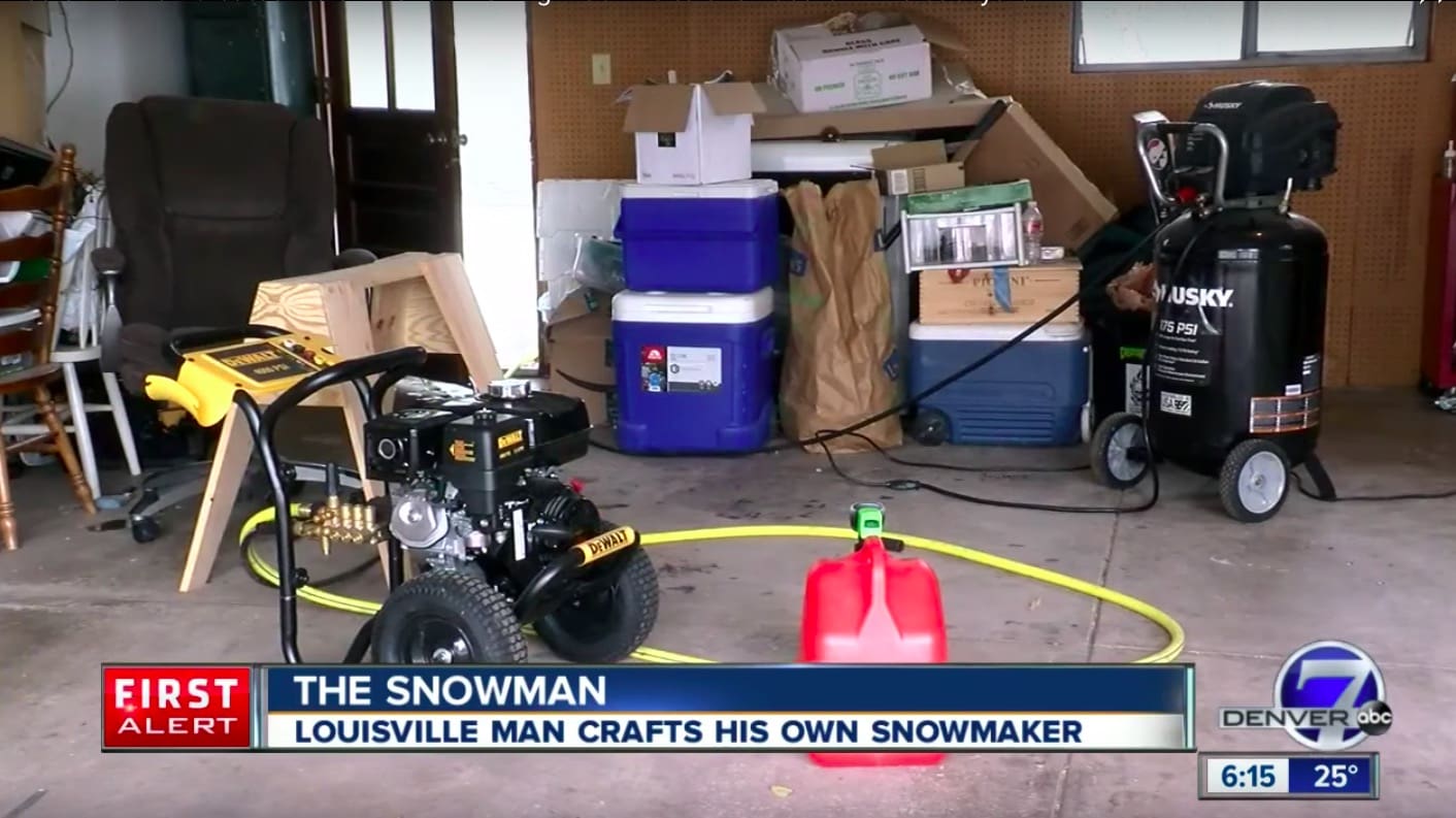 Colorado Man Makes DIY Backyard SnowGun