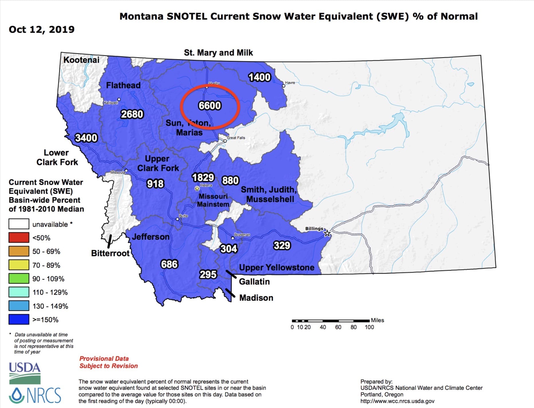 Montana S Snowpack Is Over 6 600 Of Average Right Now Unofficial   Screen Shot 2019 10 13 At 7.39.20 Pm 1 