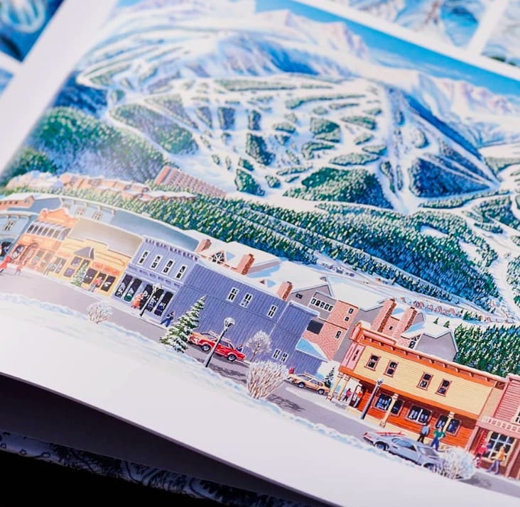 This Coffee Table Book of 200 Ski Resort Trail Maps Is The Perfect