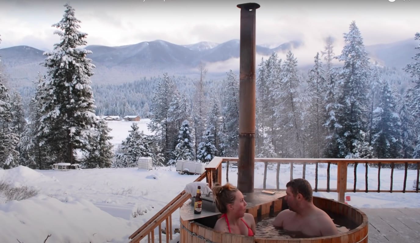 Couple Builds Cowboy Hot Tub From Lumber
