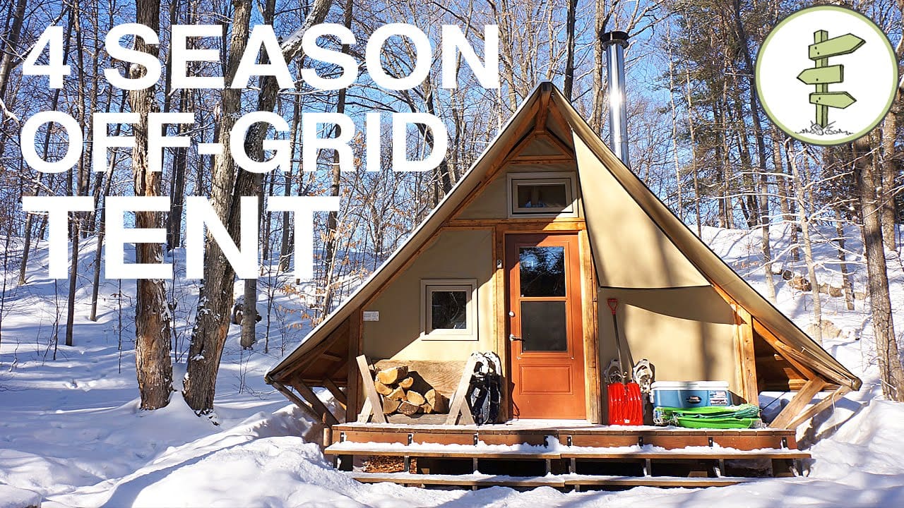 VIDEO: Prospector-Style Tent Home (4 Season/Off-Grid)