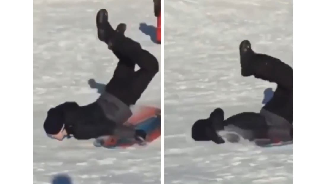 Watch The Most Spectacular Sledding Crash Of The Decade Unofficial