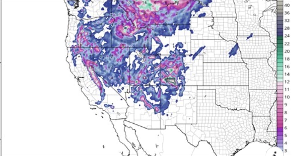 Powder Alert: 1-2 Feet For Montana, Southern Colorado, First Snow For Californa