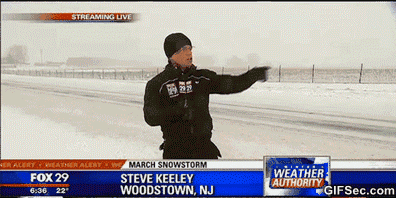 FUNNY: Weatherman Not Happy About Roadside Snow Reporting
