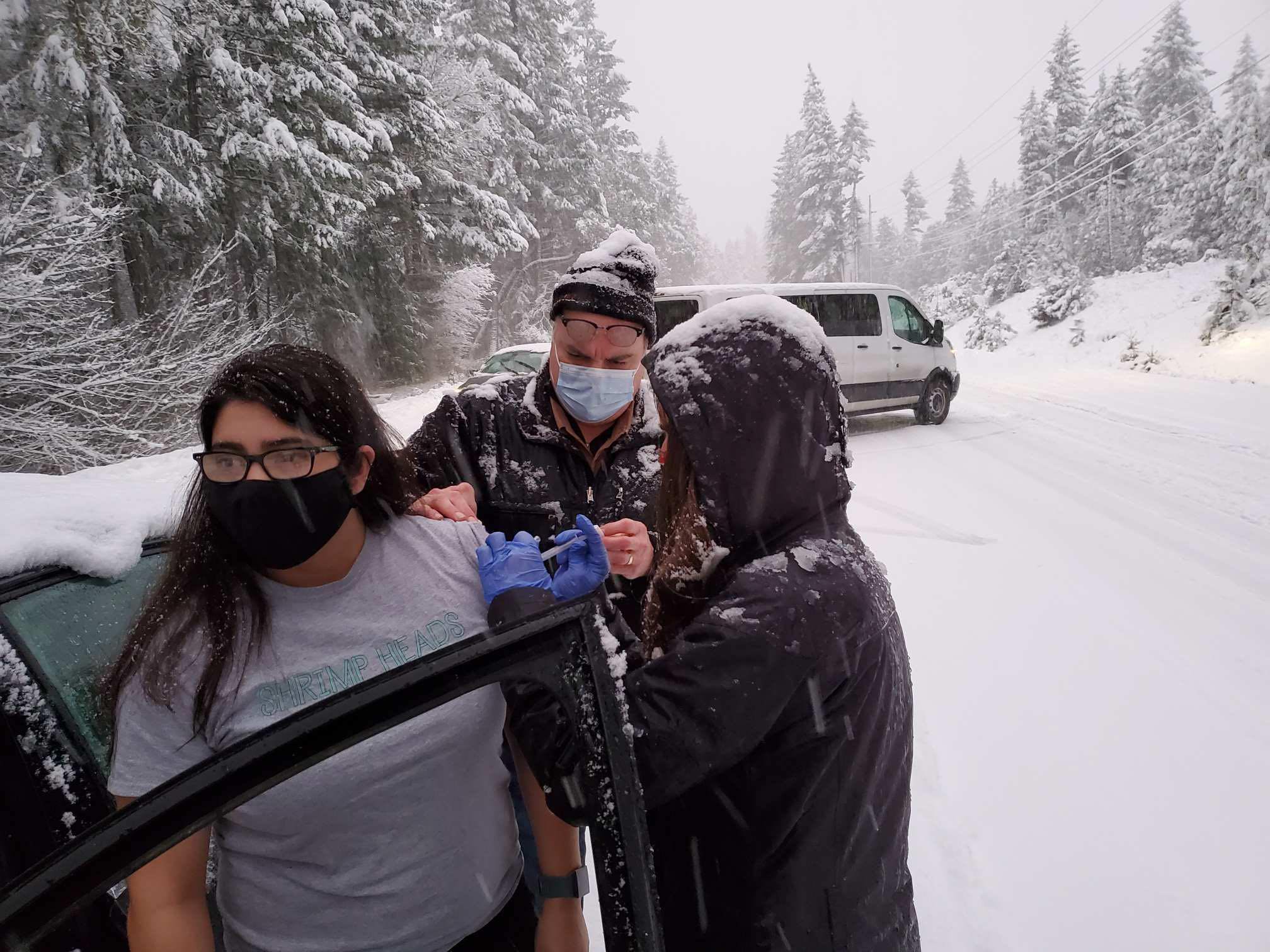 Oregon vaccine snowstorm 