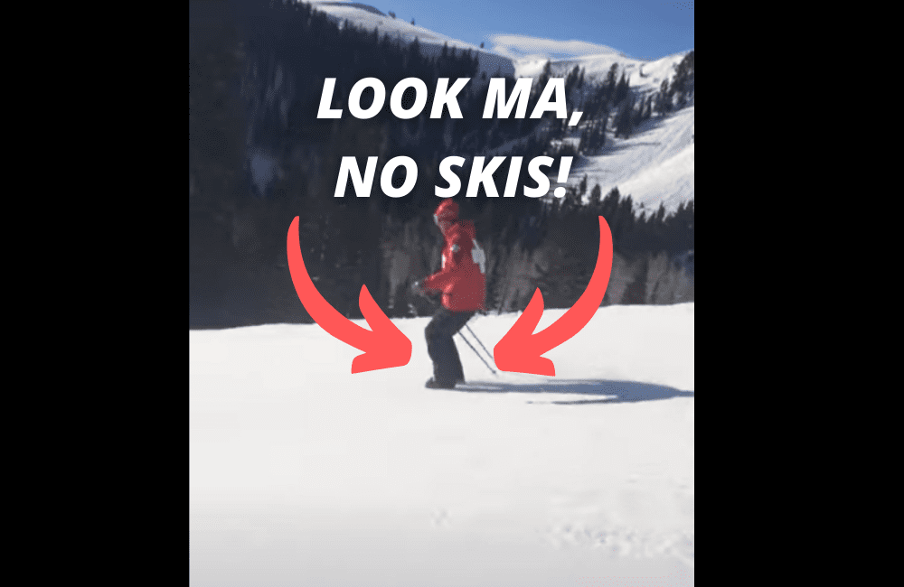Ski Patroller Boot Skis Better Than You Do WITH Skis