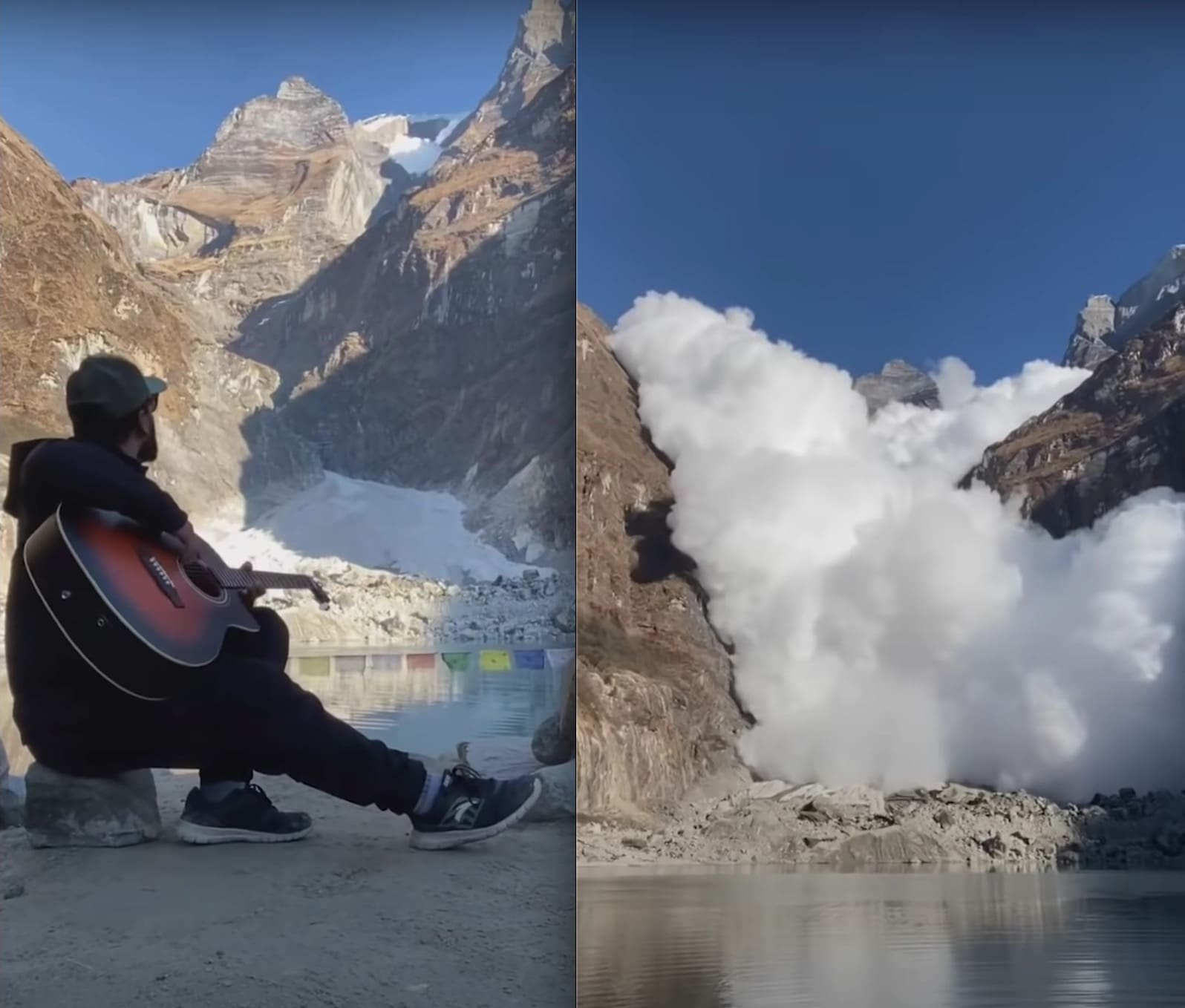 VIDEO: Massive Avalanche Spoils Guitar Player's Selfie