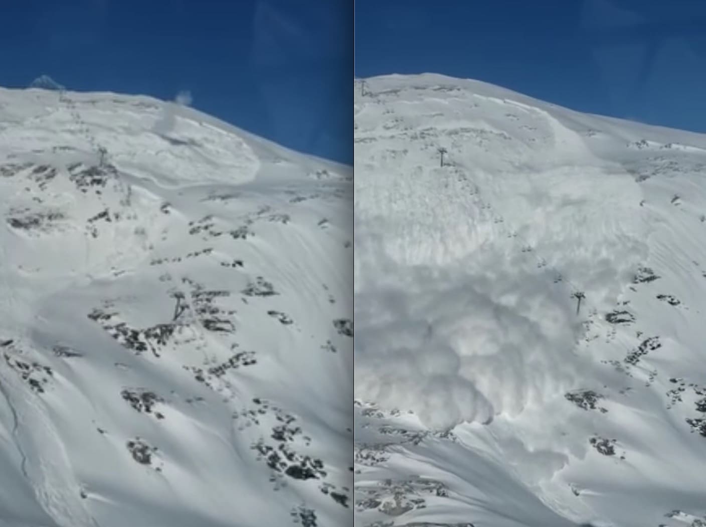 VIDEO: Well Placed Avy Bomb Crumbles Entire Slope @ Tignes Ski Resort, France