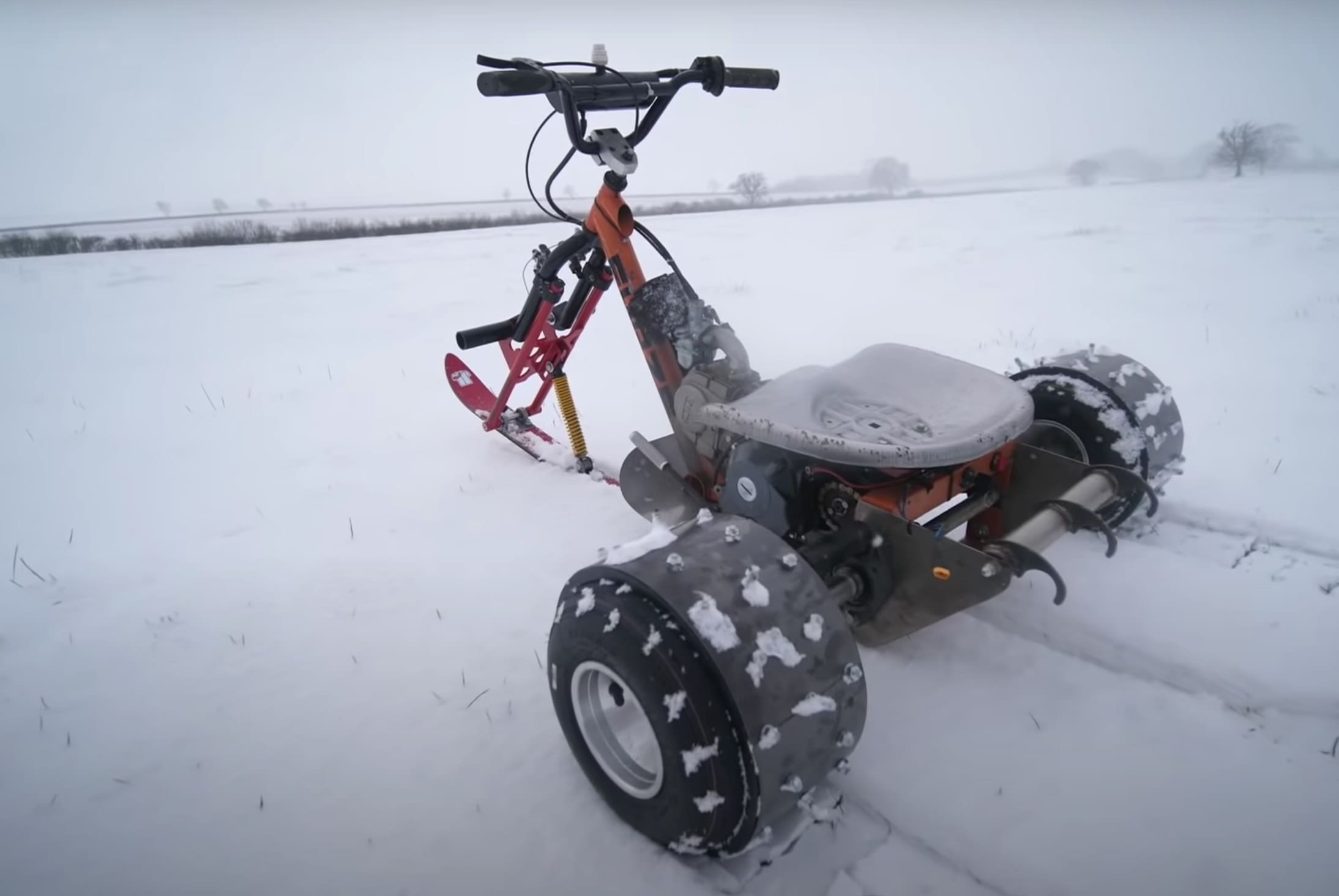DIY Drift Trike Ski Modification 