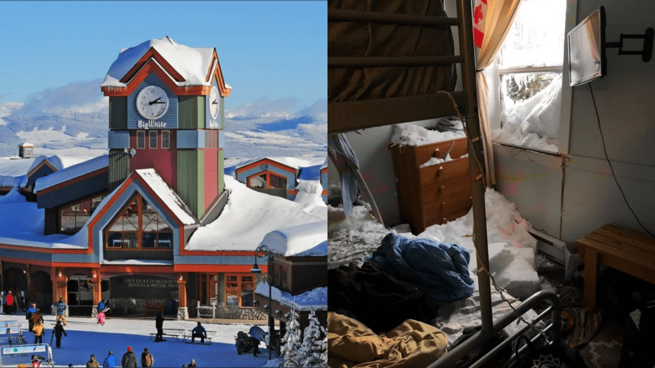 Roofalanche Smashes Into Employee Housing At Canadian Ski Resort
