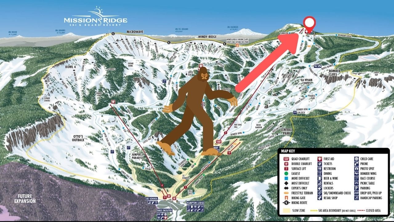 Skiing Curiosities: 11' Yeti Sculpture- Mission Ridge, WA