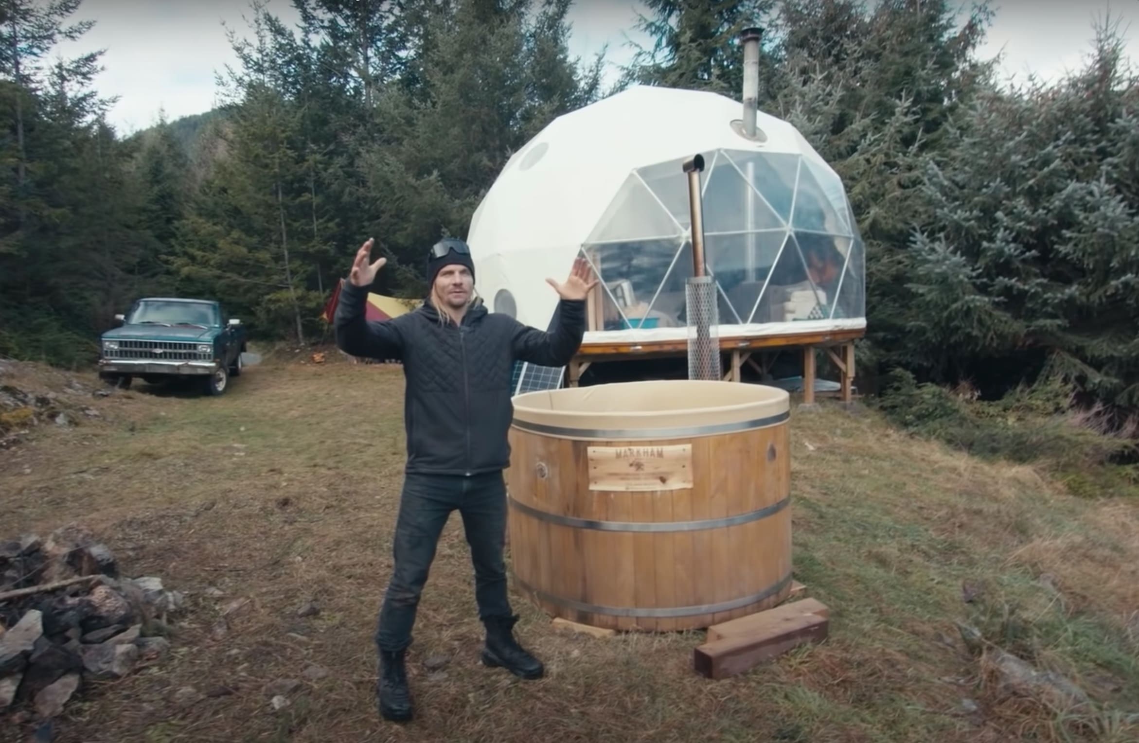 VIDEO: Pro Skiers Living Off-Grid In Geodesic Dome Island Paradise