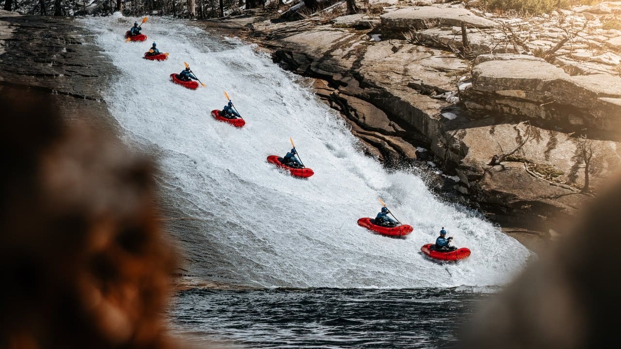Extreme Packrafting...Charging Natural Waterslides In Inflatable Kayaks