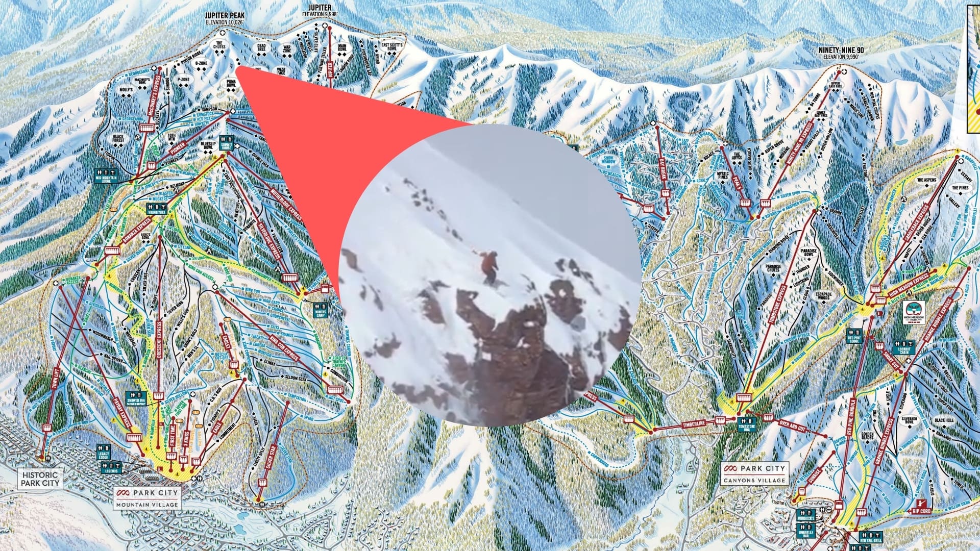 Video: BIG Cliff Drop on Jupiter Peak