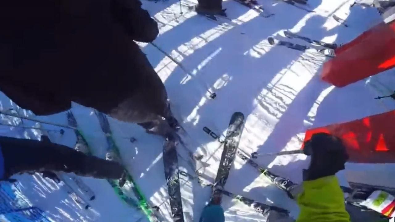 WATCH: Sociopath Skier Cuts Through Entire Lift Line