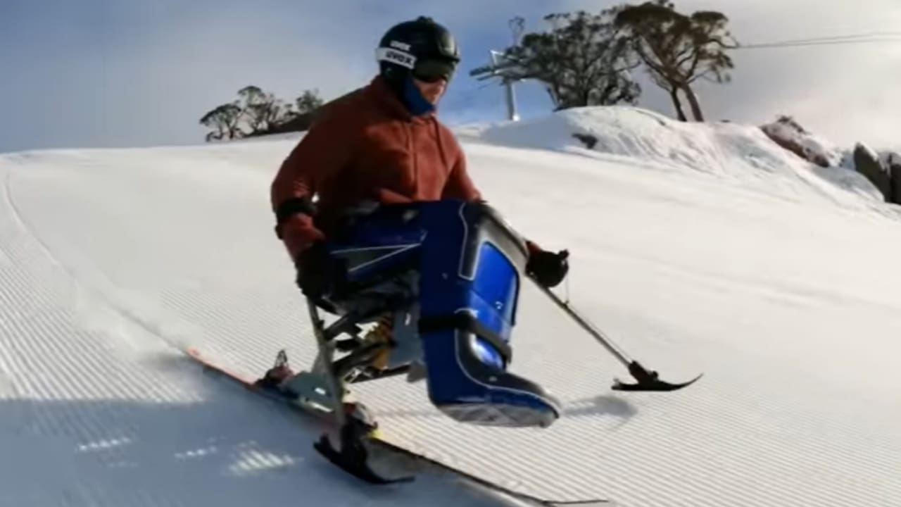 WATCH: Paralympian Takes Fresh Cord Lap At Austrlian Ski Resort