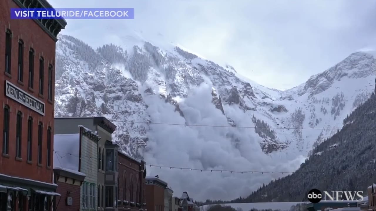 Spectacular Avalanche Viewed From Downtown Telluride Unofficial Networks