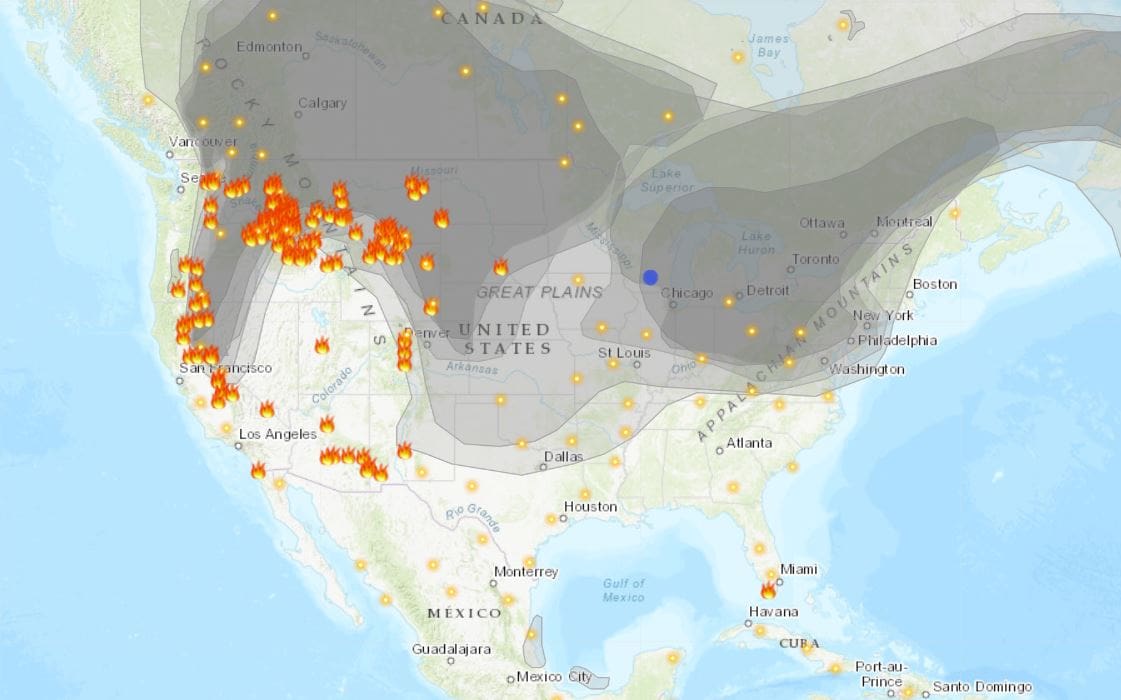 Wildfire Smoke From Western Fires Seen Above Vermont Ski Resort ...