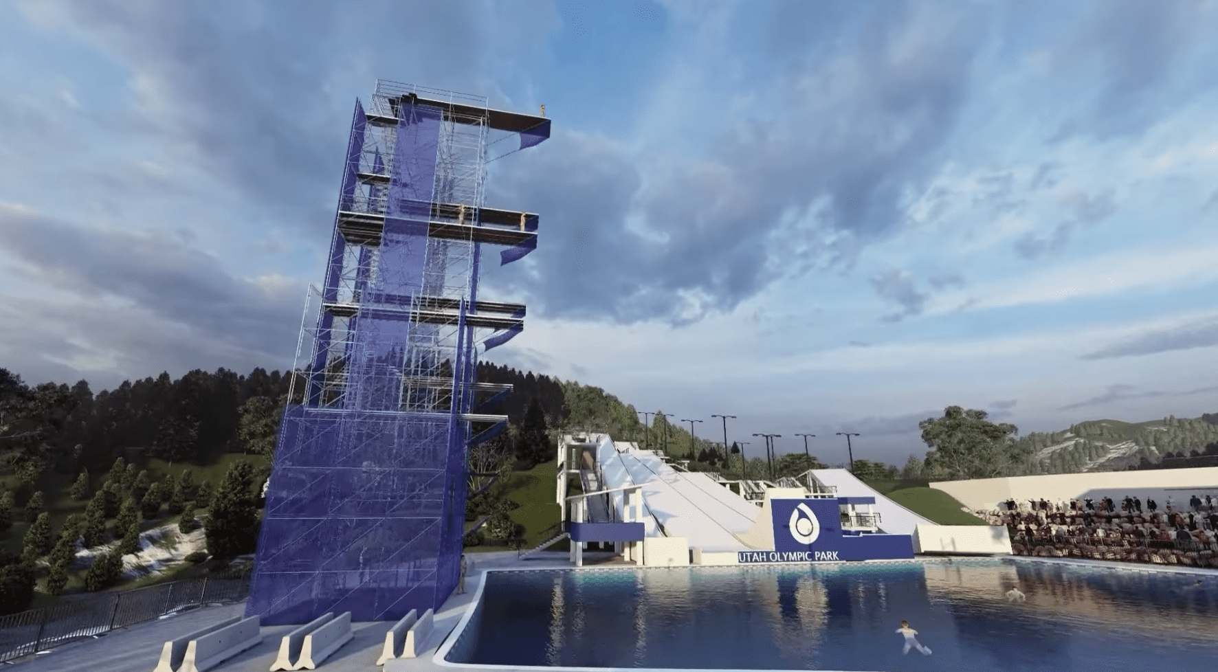 Utah Olympic Park Opens Nations First High Diving Platform (89 Feet